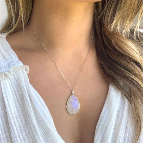 large moonstone pendant|moonstone teardrop pendant.